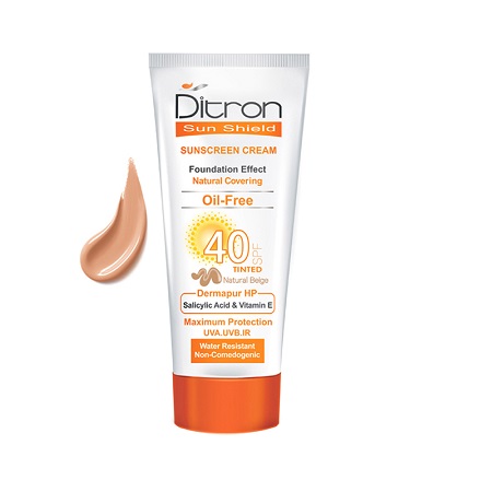 ضد آفتاب کرم پودری فاقد چربی دیترون بژ طبیعی Spf 40